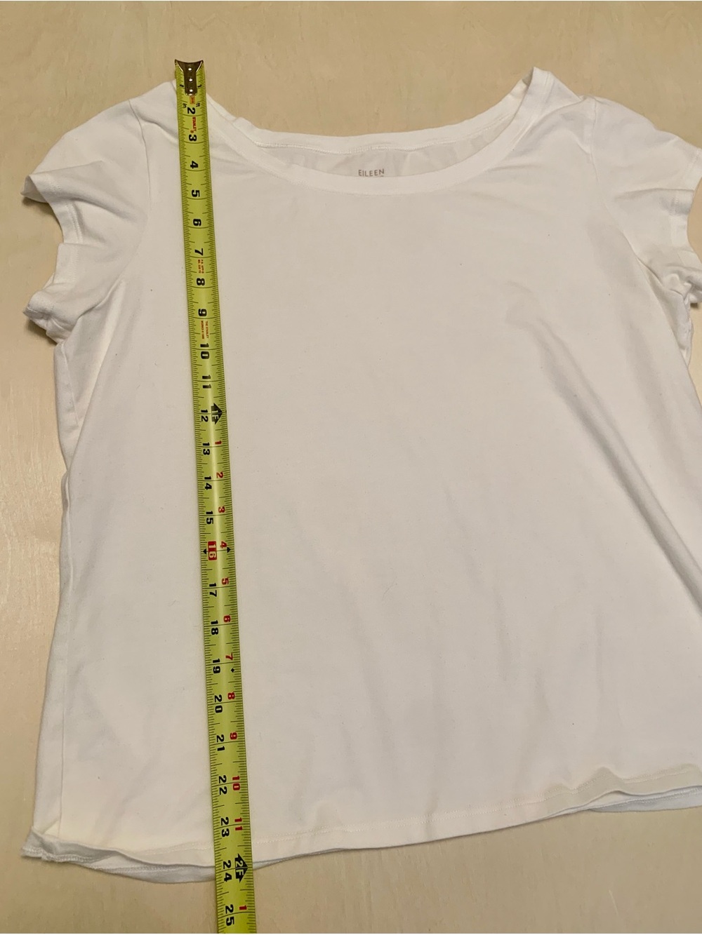 EILEEN FISHER Women’s White Scoop Neck Tee, Size XL - Picture 4 of 5